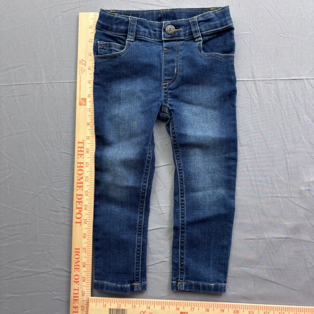 Garanimals‎ Toddler Girls Dark Wash Skinny Jeans Size 3T Adjustable Waist